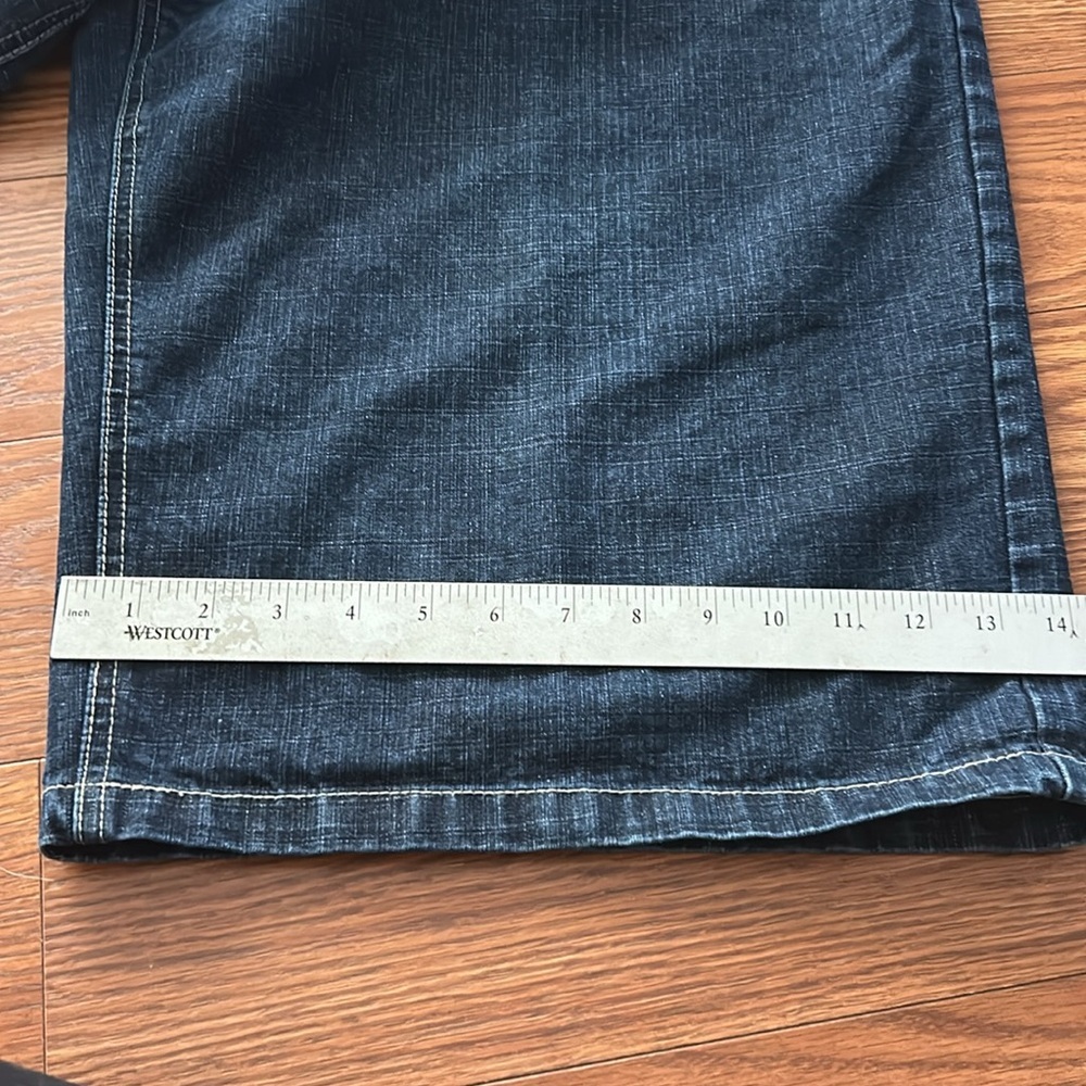 Vintage Y2K Baggy SouthPole Dark Jorts Gold Embroidered Pocket Old Label Sz 40 - Picture 12 of 12